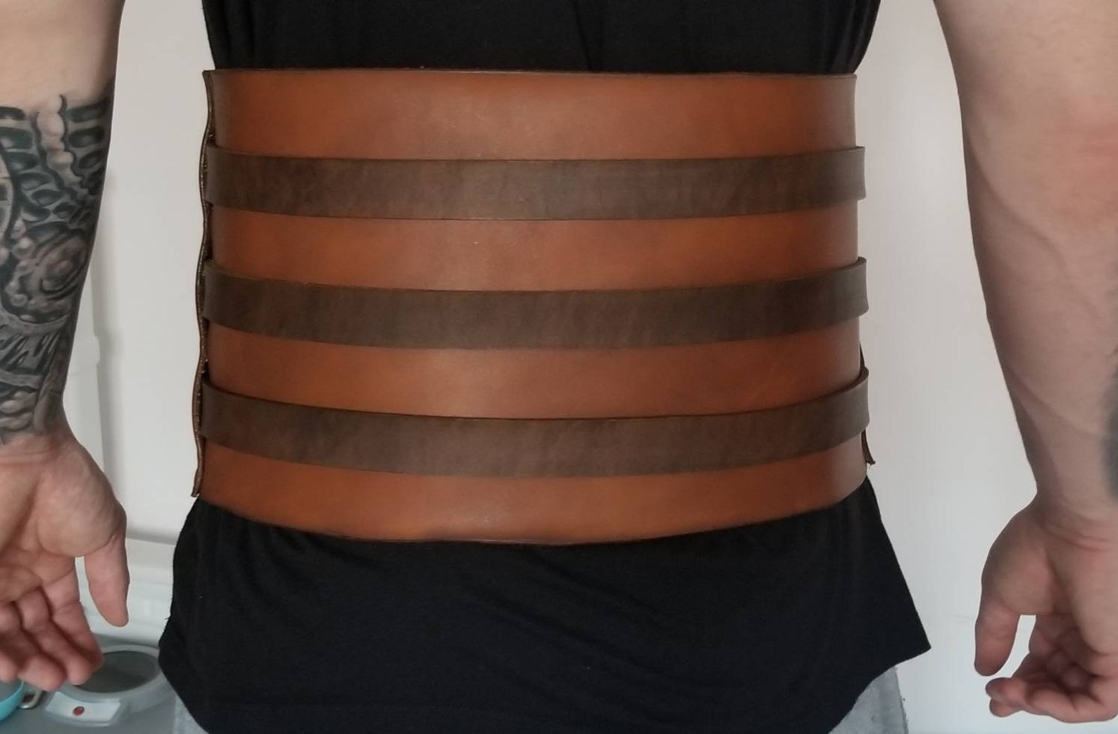 Leather armor kidney belt wide belt mens medieval renaissance Etsy