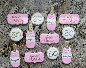 Custom Sugar Cookies: 30th Birthday