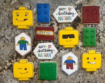 Custom Cookies: Lego Themed