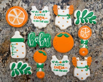 Custom Cookies- A Little Cutie is on the Way