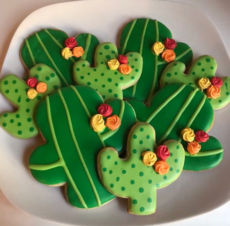 Custom Sugar Cookies Cactus Etsy