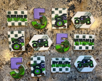Custom Cookies- Monster Truck Themed