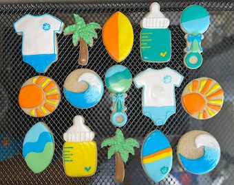 Galletas personalizadas- Baby Shower tropical