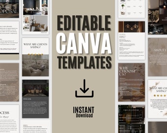 Staging-voorstel voor startpagina: canva-presentatie van 24 pagina's (digitale download)