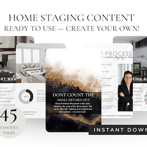 Home Staging Canva Templates: Modern Luxury Style (Digital Download)