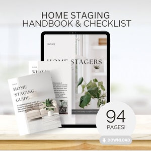 94 Pages of Home Staging content | Checklist | Tips | Home staging guide | Attention home staging companies, home stager&#39;s and realtors!