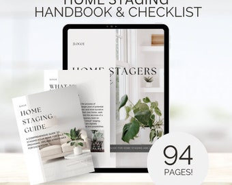 94 Pages of Home Staging content | Checklist | Tips | Home staging guide | Attention home staging companies, home stager's and realtors!