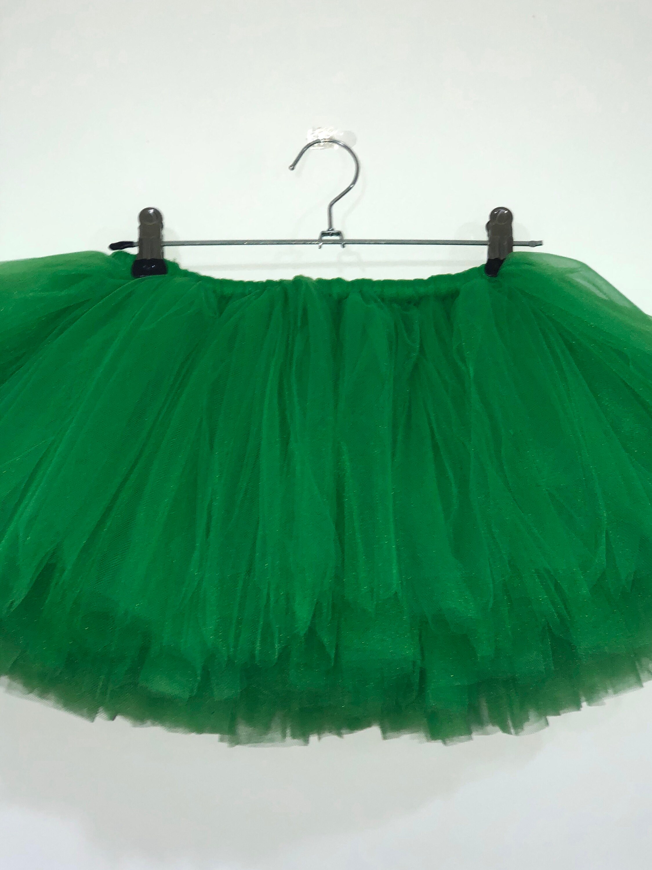 Handmade tulle tutu dark green emerald petticoat skirt dance costume fairy 