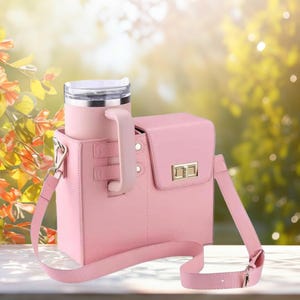 スタイリッシュなクロスボディバッグ、スタンレーカップ用タンブラーキャリア、ドリンクキャリア、スタンレーカップホルダー、ハンドバッグ、持ち運び用トートバッグ、母の日のギフトに最適