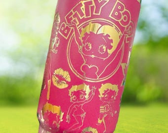 Betty Boo Custom made Tumbler 30oz Laser Engraved Cup with Handle and Lid Fun and Functional Birthday gift Perfect Gift for Her