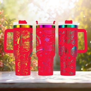 Rainbow Brite Themed 40oz Lasered Engraved MUG 80s Gift for Her! Retro Cartoon Gift for Kids, Graduation gift for her Birthday gift for kids