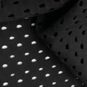 Black Mesh Athletic/Yoga Jersey Fabric, 1/2 yd, Fitness Fabric, Dancewear,4 Way Stretch Knit Fabric,Yoga, Dri Wick, Football Sports,Athletic
