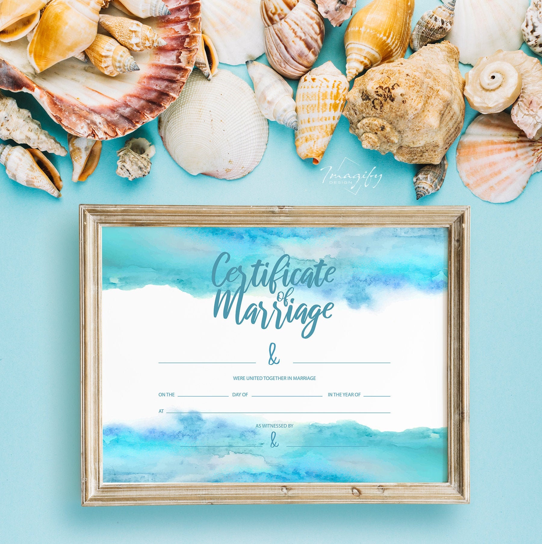 Certificado de boda de matrimonio PRINTABLE plantilla instant | Etsy México