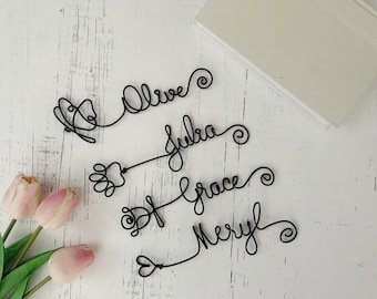 Personalized Wire Name Bookmark | Bookmark Name in Wire | Custom Bookmark | Perosnalized name gift with heart | Book Lovers Gift