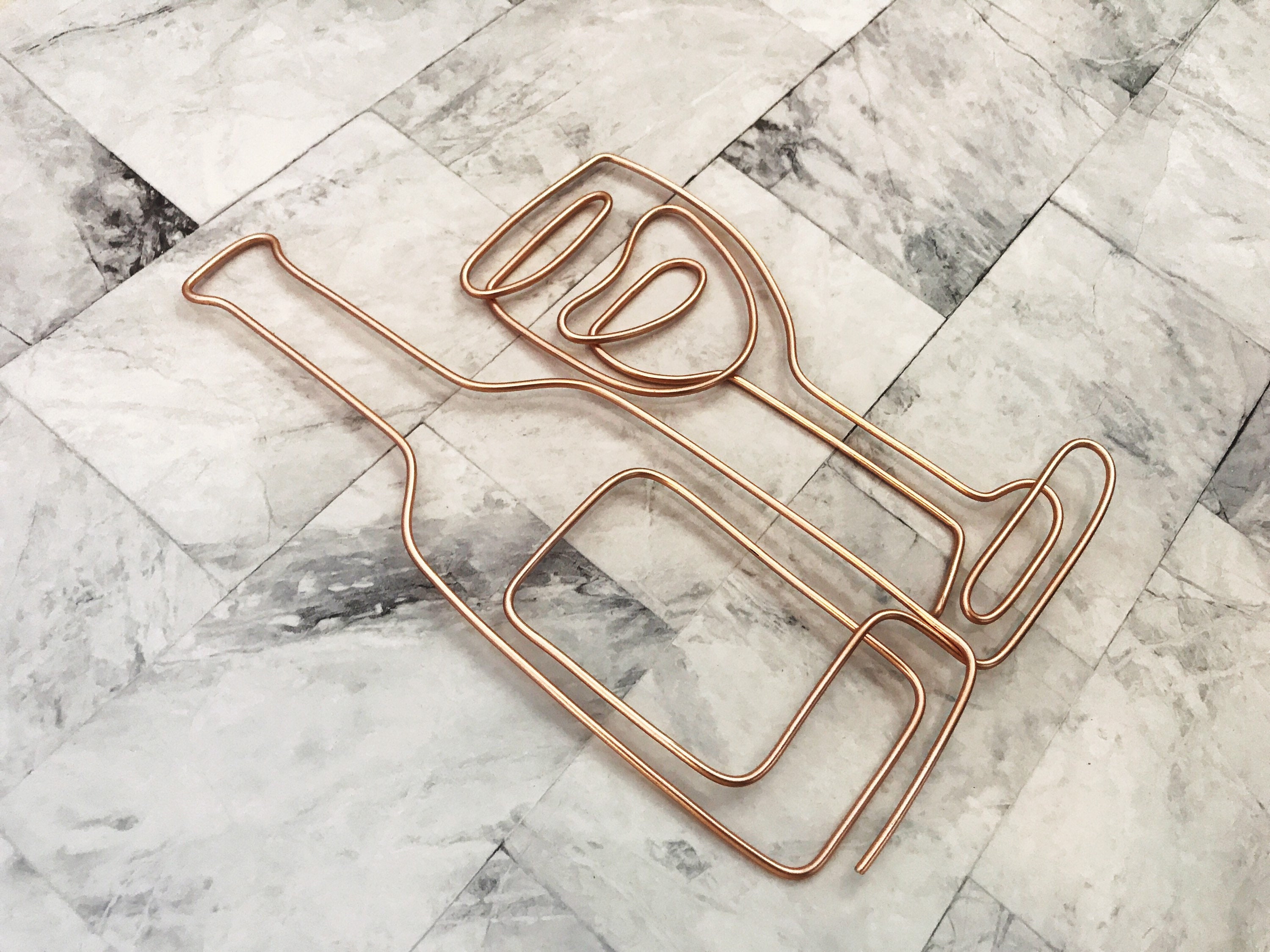 Wine Glass & Bottle Wall Art Wire Wall Art Home Decor | Etsy