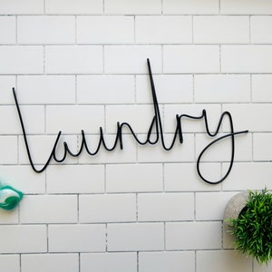 Laundry Wire Wall Sign | Wire Words | Mud Room  Sign | Nursery Sign | Wire Word Sign | Custom Wire Sign | Wire Wall Art | Metal Words