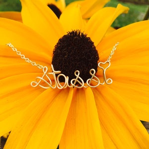 14k Gold Fill | Sterling Silver | Wire Name Necklace Custom Personalized