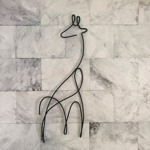 Giraffe Wall Art | Wire Wall Art| Giraffe Wall Decor | Wall Decor | Giraffe Decor | Wire Lion | Safari Nursery Decor | Giraffe Wall Hanging