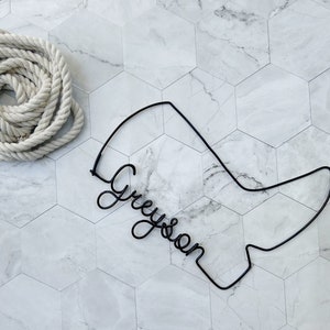 Personalized Cowboy Boot Name Sign | Custom Nashville Name Sign | Country Wire Name Sign | Western Wire Word Sign | Custom Nursery Sign