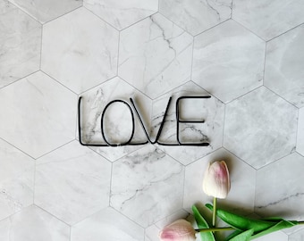 LOVE Wire Word Sign | Wire Words | Rustic Wire Word Sign | Wire Writing | Wire Wall Art | Wall Hanging | LOVE sign | Home Sweet Home Sign