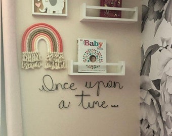 Once Upon A Time | Wire Word Sign | Nursery Room | Nursery Decor | Wire Words | Wire Wall Art | Wall Hanging | Home Decor