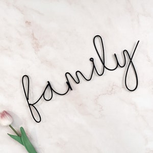 Family Wire Wall Sign | Wire Words | Metal Sign | Rustic Sign | Wire Word Sign | Family Wire Sign | Wire Wall Art | Wall Hanging