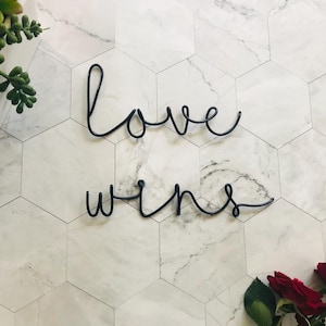 Love You Bye Sign | Wire Word Sign | Bedroom Sign | Living Room Sign | Office Sign | Wire Words | Wire Wall Art | Wall Hanging | Home Decor