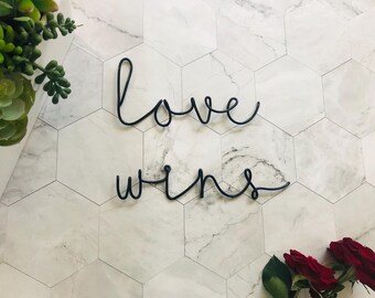 Love You Bye Sign | Wire Word Sign | Bedroom Sign | Living Room Sign | Office Sign | Wire Words | Wire Wall Art | Wall Hanging | Home Decor
