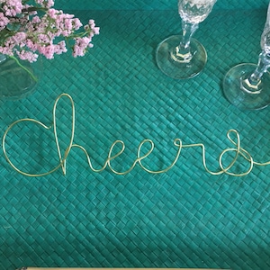 CHEERS | Wire Words | Wire Word Sign | Kitchen Bar Wire Sign | Wire Wall Art | Wall Hanging | Bar Wall Decor