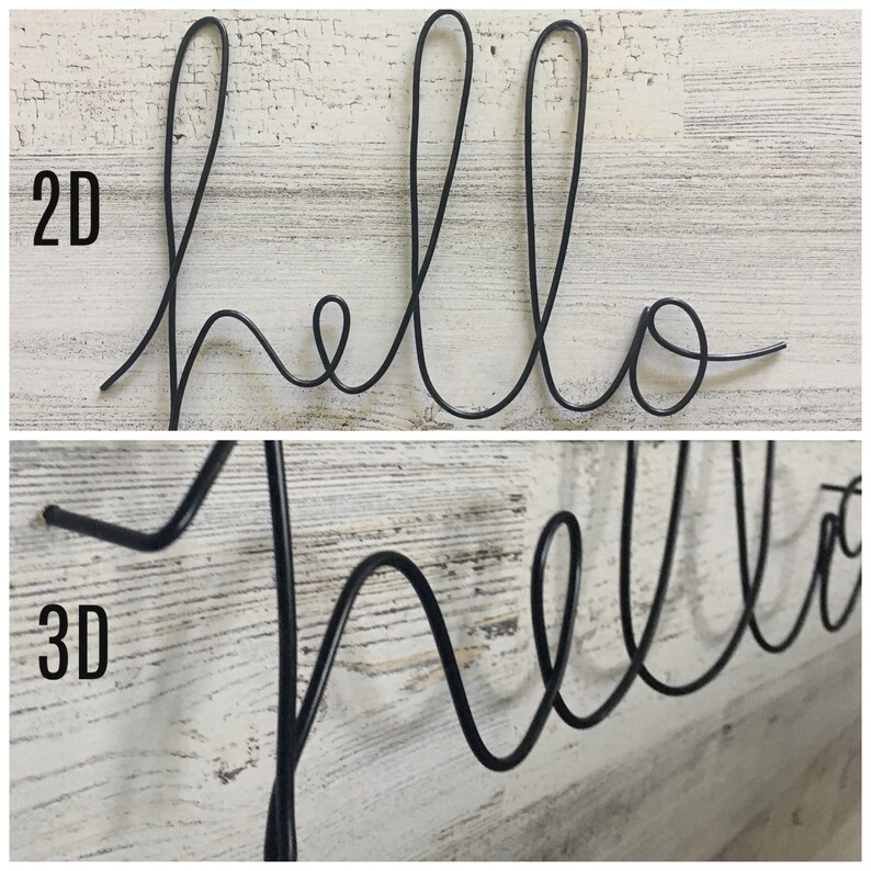 AUTOGRAPH font Wire Words Wire Word Sign Personalized Etsy