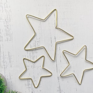 Wire Stars Trio | Wire Star Wall Hanging | Heart Wire Wall Art | Wall Decor | Wire Decor | Three Stars | Wire Words | Heart Wall Art
