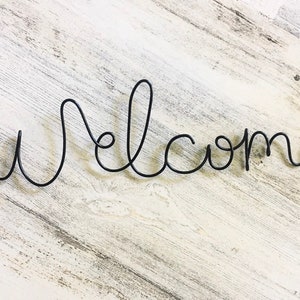 WELCOME Wire Word Sign | Wire Words | Wire Word Sign | Wire Sign | Wire Wall Art | Personalized Wall Art