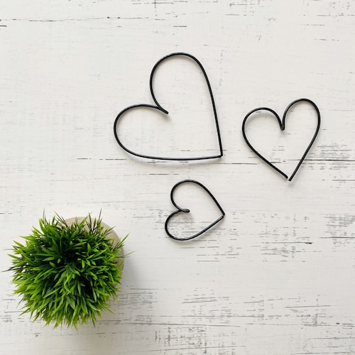 Single Wire Heart Wire Heart Decoration Etsy