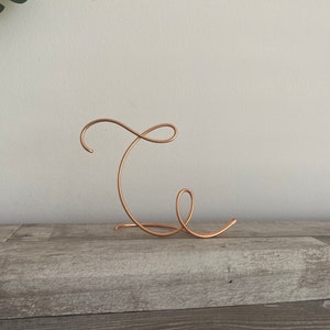 Custom Wire Initial | A-Z Metal Letter for Table Top | Shelf Wire Sign ...