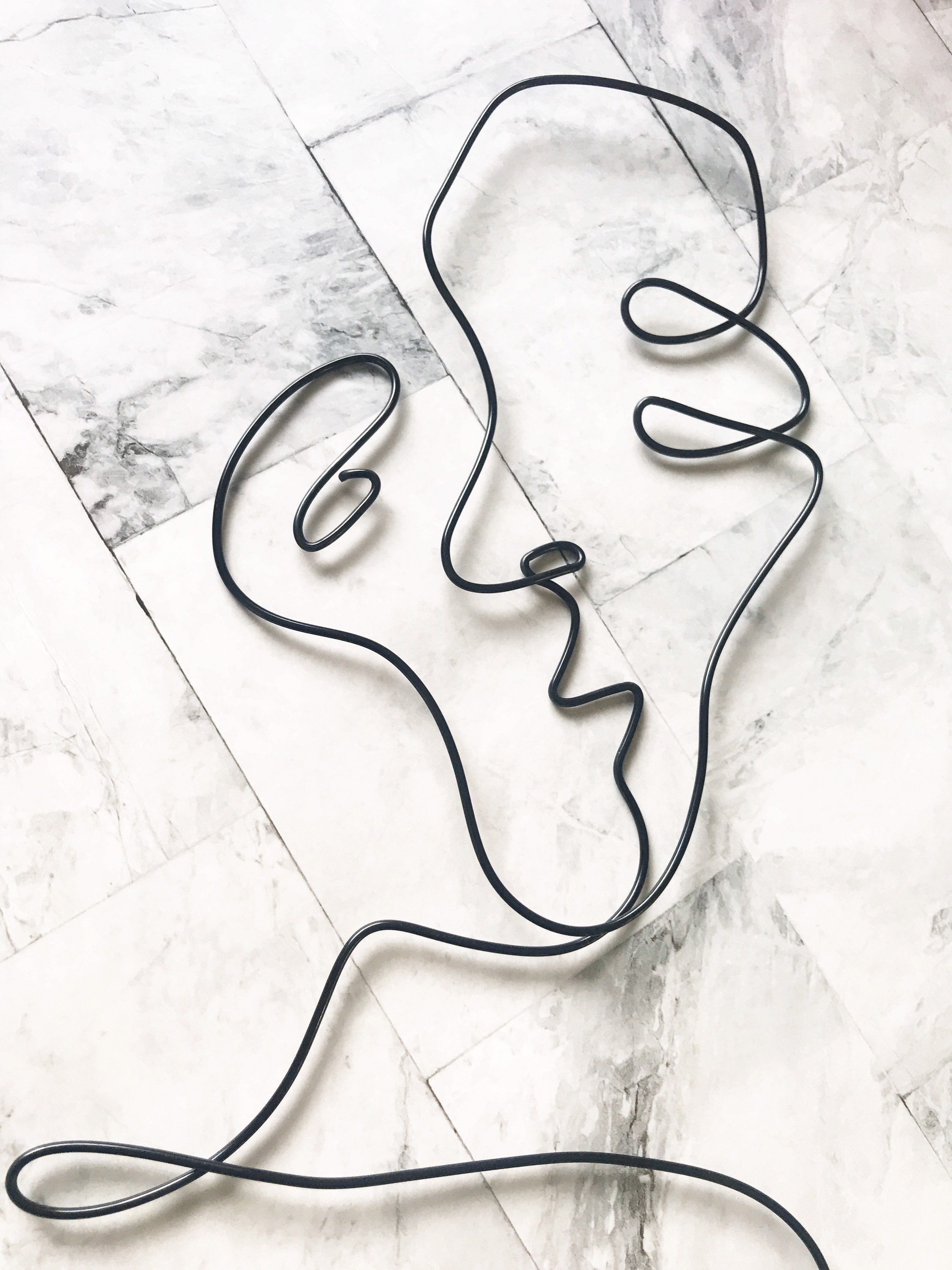 Kissing Couple Wall Art Wire Wall Art Bedroom Decor Wall Etsy