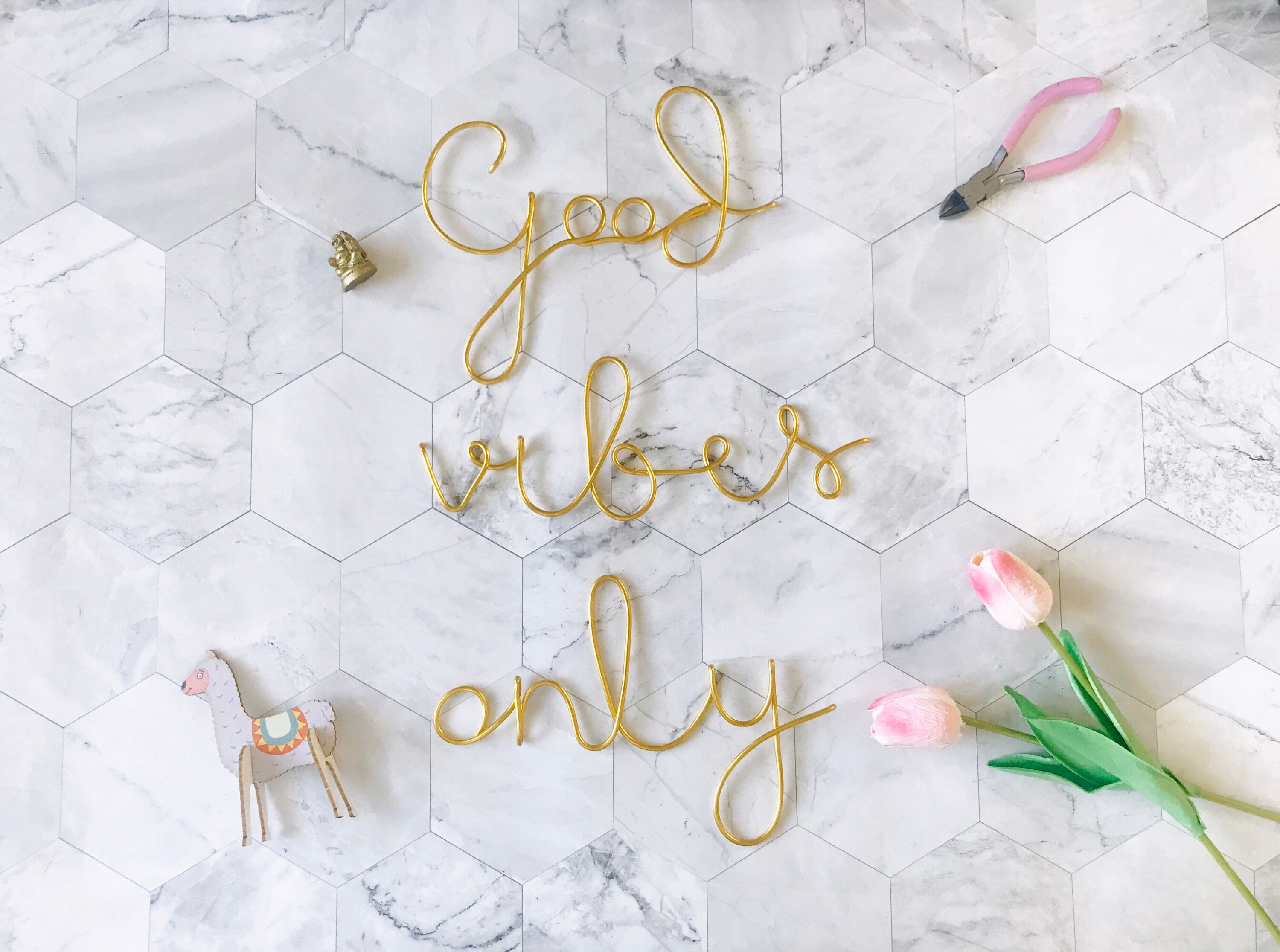 GOOD VIBES ONLY Wire Wall Sign | Wire Words | Wire Wall Art | Wire Home Decor | Wall Hanging