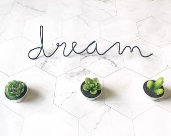 DREAM Wire Word Sign | Wire Words | Rustic Wire Word Sign | Wire Writing | Wire Wall Art | Wire Home Decor | Wall Hanging | 3D Sign