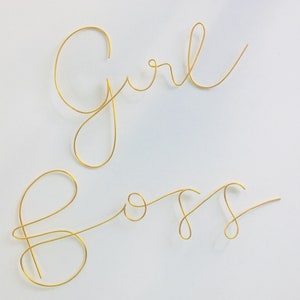 GIRL BOSS | Wire Words | Wire Word Sign | Custom Wire Words | Home decor | Wire Wall Sign| Wire Office Sign | Wall Hanging | Wire Wall Art