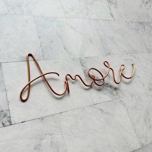 Amore Love Wire Word Sign | Wire Words | Rustic Wire Word Sign | Wire ...