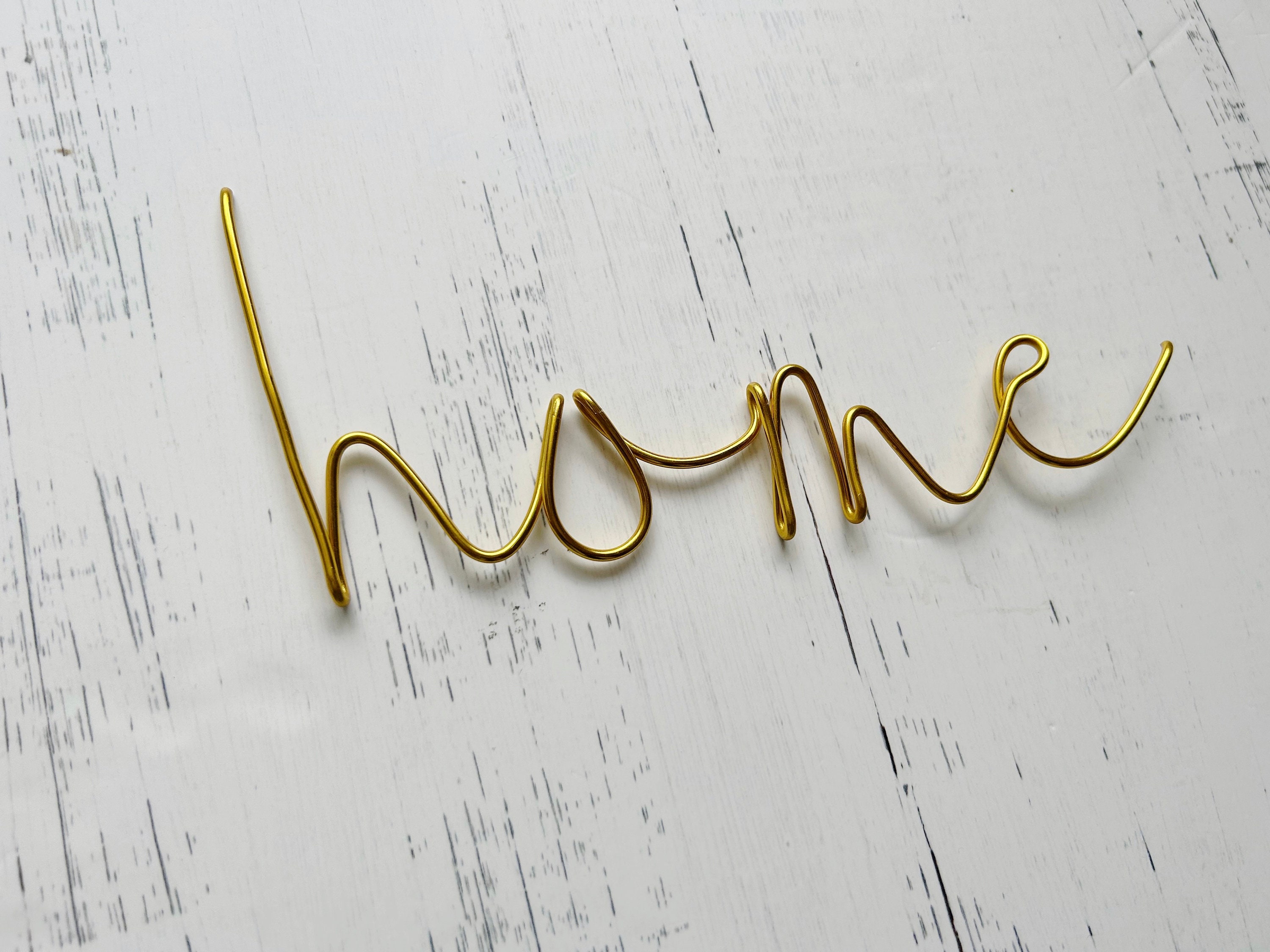 Home Wire Word Sign | Wire Words | Rustic Wire Word Sign | Wire Writing ...