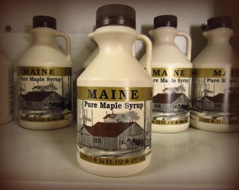 Real Maine Maple Syrup in Pint Plastic Jug--FREE SHIPPING!