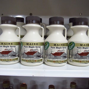 Real Maine Maple Syrup in 4 or 8 Half-Pint Plastic Jugs--FREE SHIPPING