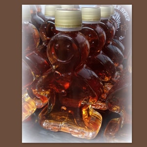 Real Maine Maple Syrup--THREE 100 mL (3 oz) Gingerbread Men Glass Bottles (9 oz total)--FREE SHIPPING