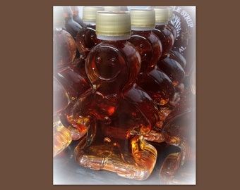 Real Maine Maple Syrup--THREE 100 mL (3 oz) Gingerbread Men Glass Bottles (9 oz total)--FREE SHIPPING