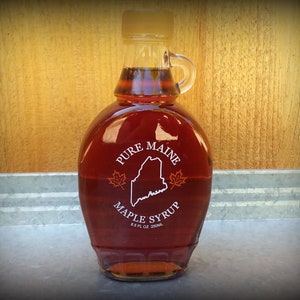 Real Maine Maple Syrup in 8.5 oz Handled Maine Bottle--FREE SHIPPING