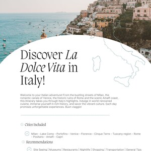 ITALY VACATION Full Itinerary!Travel Tips, Recommendations, Restaurants, Site Seeing, Tours, Guide to Milan, Venice, Rome, Tuscany, Amalfi