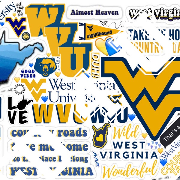 West Virginia University (WVU) Laptop Collage/ Tumbler Wrap