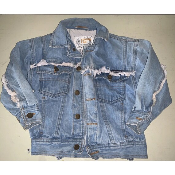 Vtg 80’s Girls London Fog Denim Cowgirl Jacket  S… - image 1