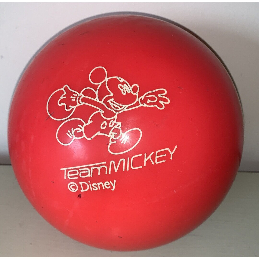 VTG Disney Mickey Mouse Brunswick Bowling Ball Team Mickey Etsy