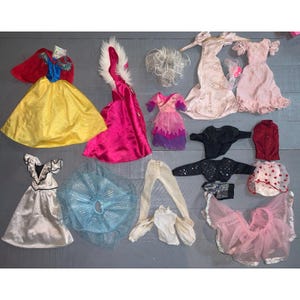 Vintage 1980s Barbie Dresses Lot of Outfits Clothes Dresses Snow White Tights